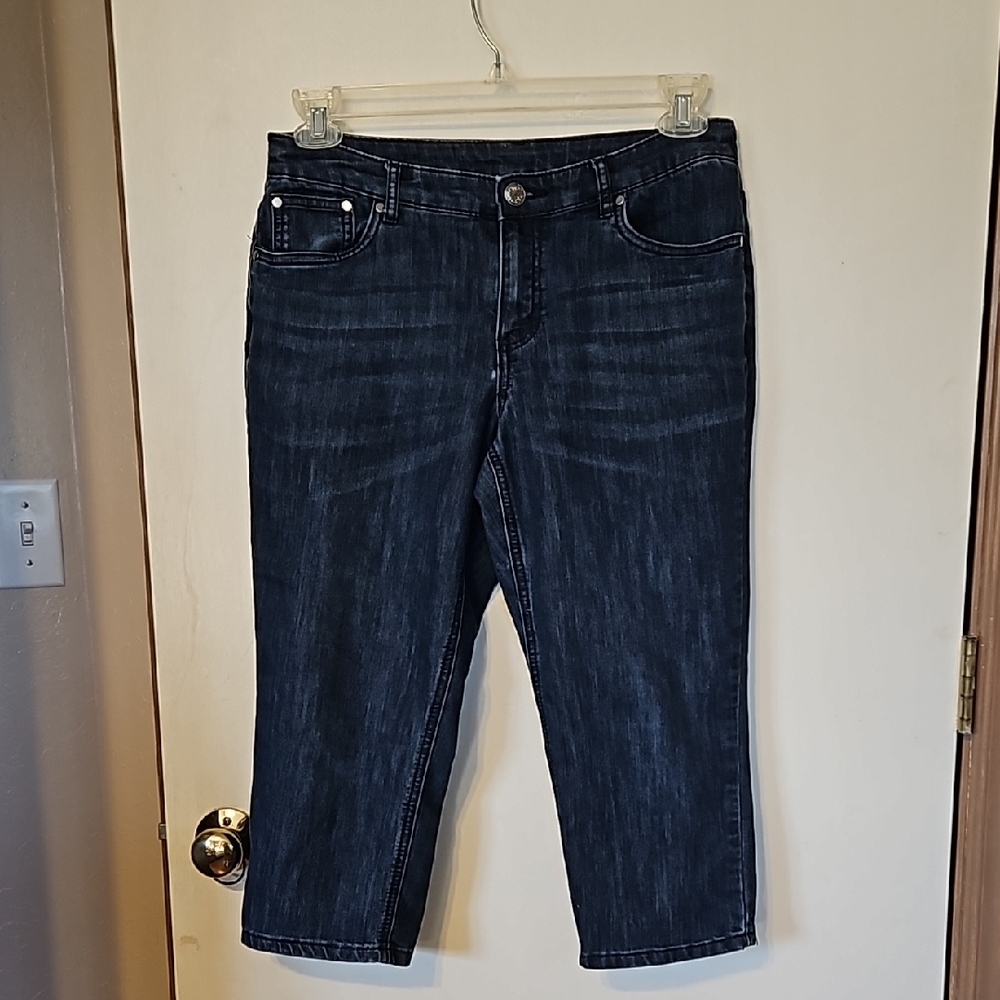 Christopher & Banks Blue Dark Wash Women's capri jeans 8P